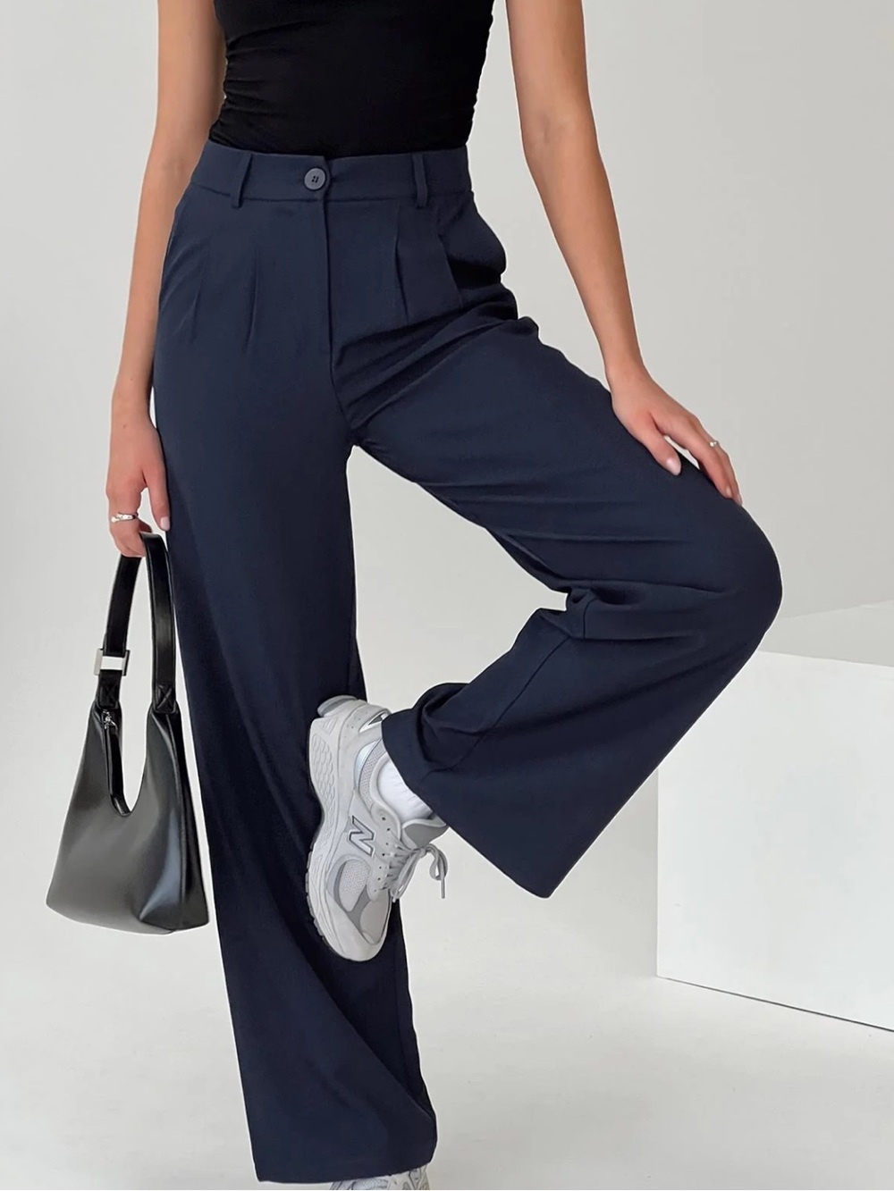 Princess Polly Archer Tailored Wide Leg Pants Navy Women’s Sz 2
